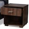 Baxton Studio Maren Dark Grey Queen Size Platform Bed with Two Nightstands 157-9694 - alternate 6